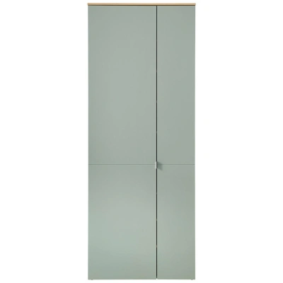Xora SKŘÍŇ NA ODĚV, šalvějově zelená, dub artisan, 78/202/38 cm